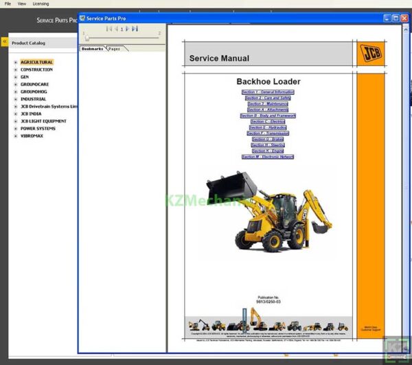 JCB Service Manuals 01.2017 for SPP 1.18 and 2.00 0