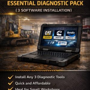 Multi-brand heavy vehicle diagnostic software remote installation including Nexiq eTechnician and Cummins Calterm