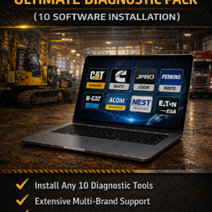 Get expert remote installation service for heavy mechanical diagnostic software including CAT ET, JPRO, Bendix ACom, Allison DOC, DDDL, Eaton Service Ranger, Perkins EST, JCB ServiceMaster, Cummins INSITE, Calterm, Nexiq eTechnician, and more. Fast, professional, multi-brand support for trucks, engines, and heavy equipment.
