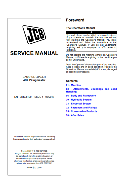 jcb 4cx repair manual pdf