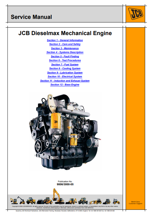 JCB Dieselmax Engine Service Repair Manual