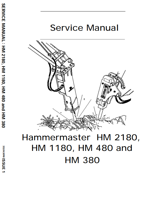 JCB Hammermaster HM 2180 HM 1180 HM 480 HM 380 Service Repair Manual