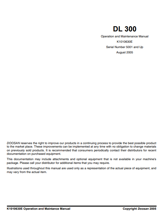 doosan wheel loader fault code list