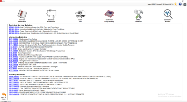 Isuzu IDSS USA 01.2024 Diagnostic Service System 3