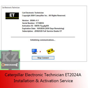 Caterpillar Electronic Technician ET2024A device for diagnosing and troubleshooting heavy machinery systems.