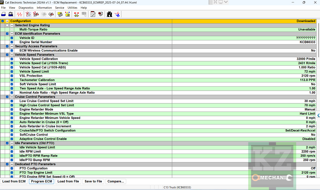 cat et software download Caterpillar electronic technician software interface displaying diagnostic tools for heavy machinery maintenance