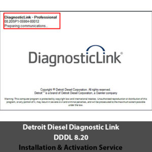 Detroit Diesel Diagnostic Link 8.20 Pro software interface for vehicle diagnostics and performance analysis.