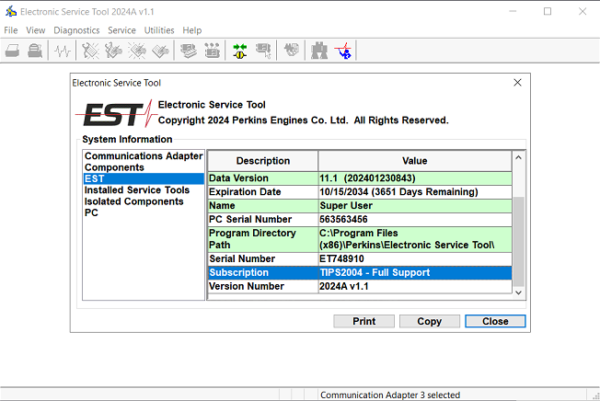 perkins est keygen free download