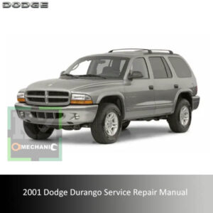 Service repair manual for the 2001 Dodge Durango, detailing maintenance and repair procedures for the vehicle