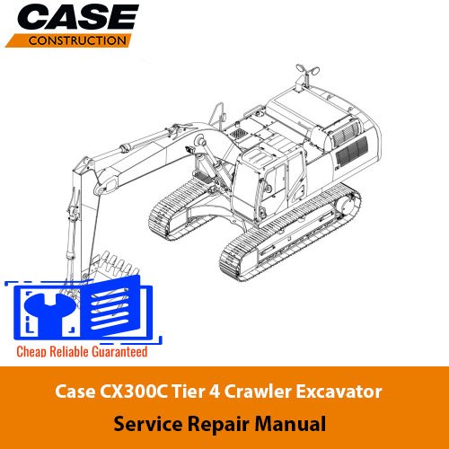 Cover of the service repair manual for Case CX300C Excavator