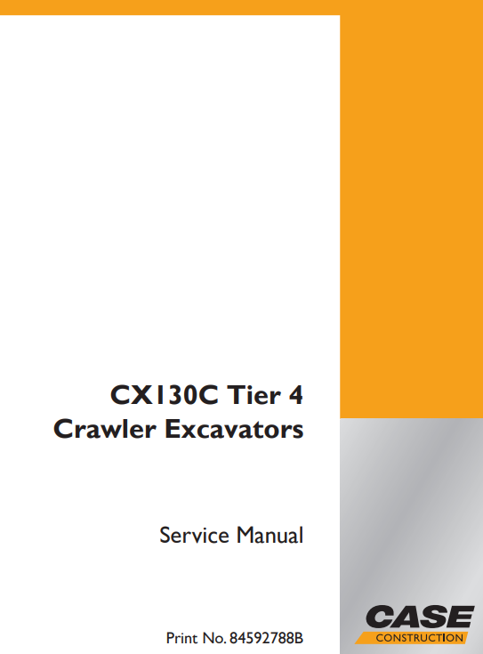 Case CX130C Tier 4 Crawler Excavator Service Repair Manual 2 Case CX130C Tier 4 Crawler Excavator Service Repair Manual - Image 2