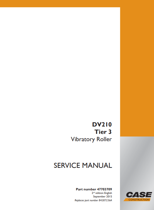 Case DV210 Tier 3 Vibratory Roller Service Repair Manual 2 Case DV210 Tier 3 Vibratory Roller Service Repair Manual - Image 2
