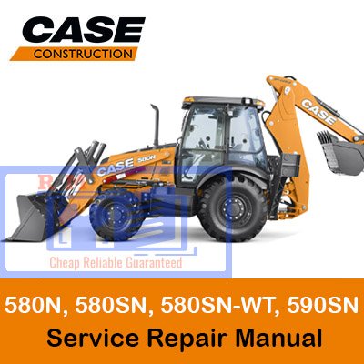 Service repair manual cover for Case 580N