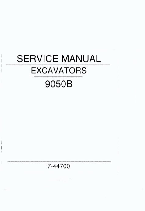 Case 9050B Excavator Service Repair Manual 2 Case 9050B Excavator Service Repair Manual - Image 2