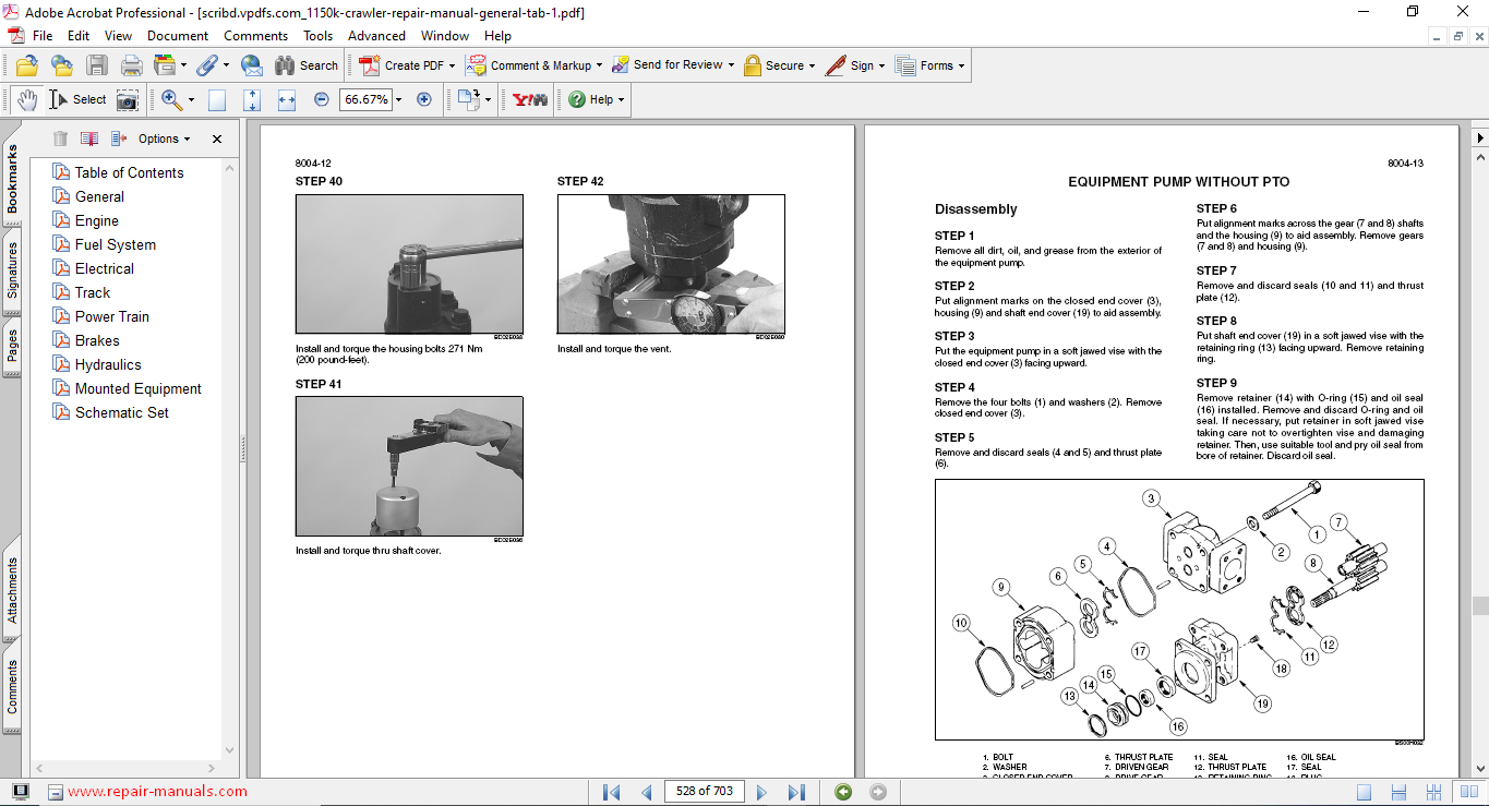 Case 1150K Crawler Dozer Service Repair Manual 4 Case 1150K Crawler Dozer Service Repair Manual - Image 4