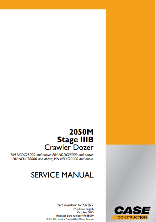 Case 2050M Stage IIIB Crawler Dozer Service Repair Manual 2 case 2050m service manual