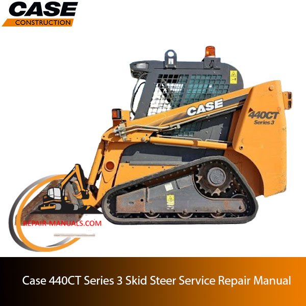 Service repair manual cover for Case 440CT Series 3 Skid Steer