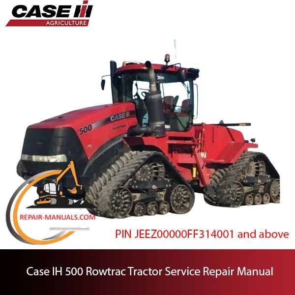 Service repair manual cover for Case IH 500 Rowtrac Tractor