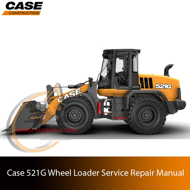 Service repair manual cover for Case 521G Wheel Loader