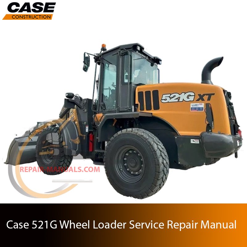Service repair manual cover for Case 521G Wheel Loader