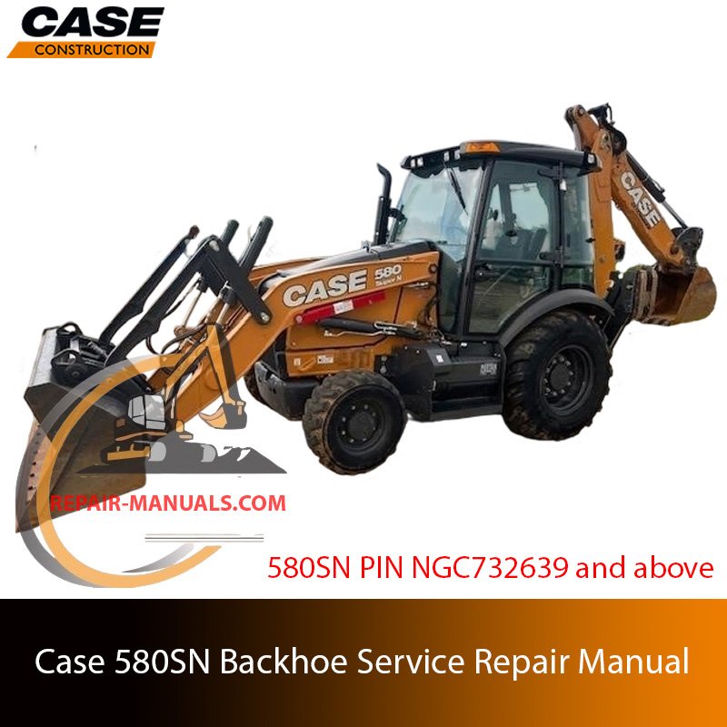 Service repair manual for Case 580SN Backhoe