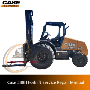 Service repair manual cover for Case 588H Forklift