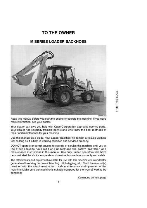 Case 580, 580M-turbo, 580 super M, 590 super M Operators Manual 5 Case 580, 580M-turbo, 580 super M, 590 super M Operators Manual - Image 5