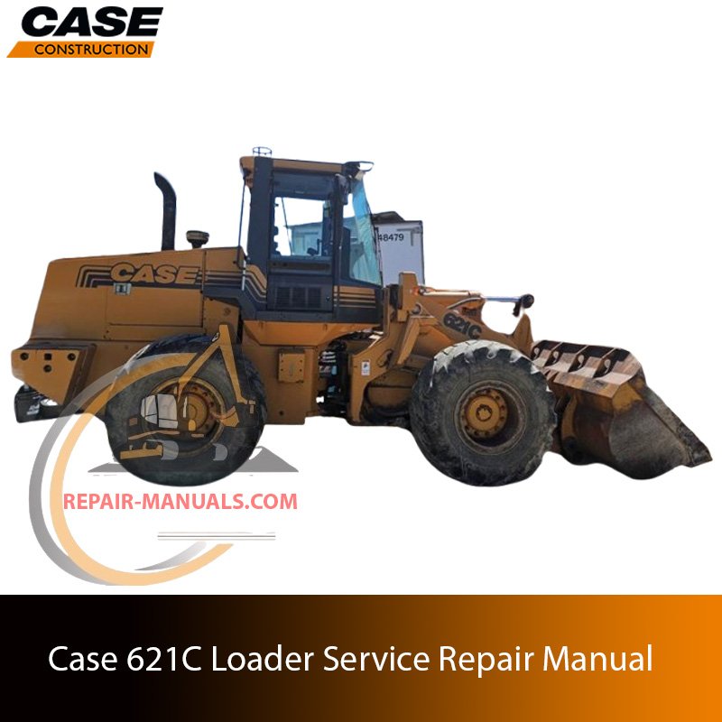 Service repair manual cover for Case 621C Loader