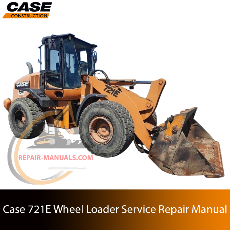 Service repair manual cover for Case 721E Wheel Loader