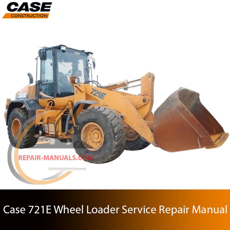 Service repair manual cover for Case 721E Wheel Loader