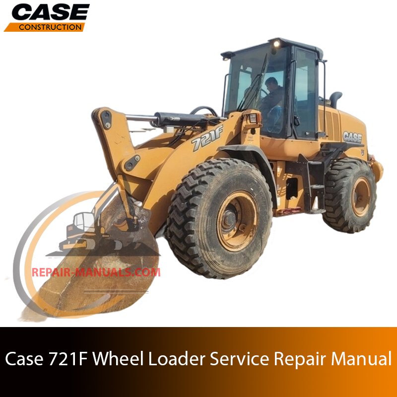 Service repair manual cover for Case 721F Wheel Loader