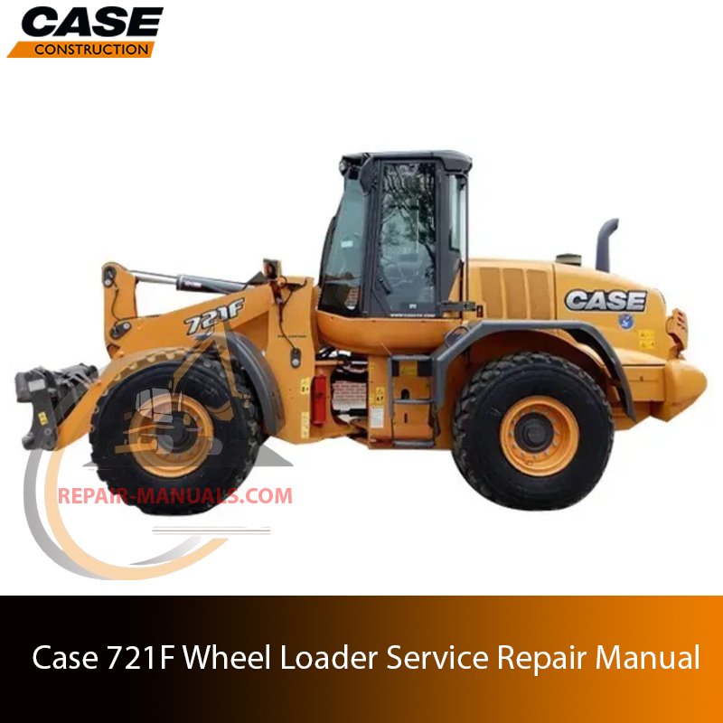 Service repair manual cover for Case 721F Wheel Loader