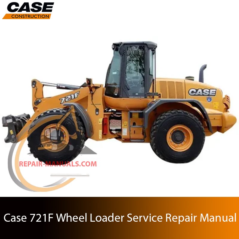 Service repair manual cover for Case 721F Wheel Loader
