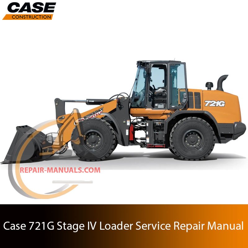 Service repair manual cover for Case 721G Wheel Loader