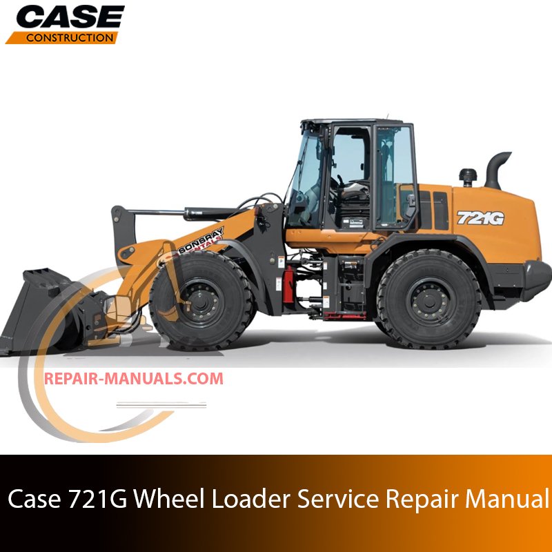 Service repair manual cover for Case 721G Wheel Loader