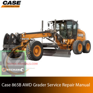 Service repair manual cover for case 865b awd motor grader