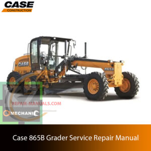 Service repair manual cover for Case 865B Motor Grader