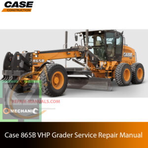 Service repair manual cover for case 865b vhp motor grader