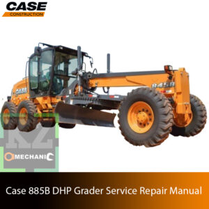 Service repair manual cover for case 885b dhp motor grader