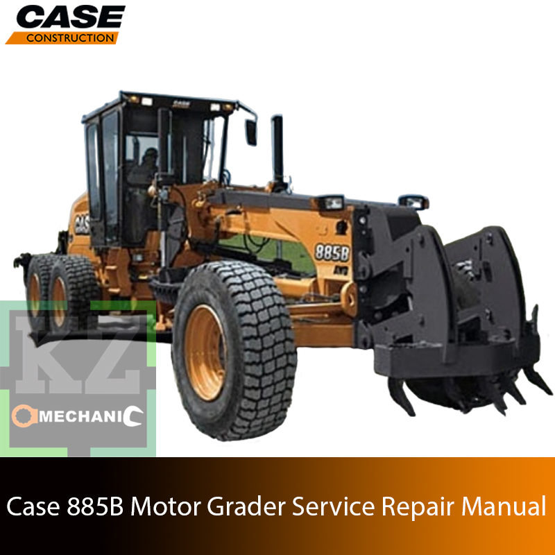 Case 885B Motor Grader Service Repair Manual 1 Service repair manual cover for case 885b motor grader