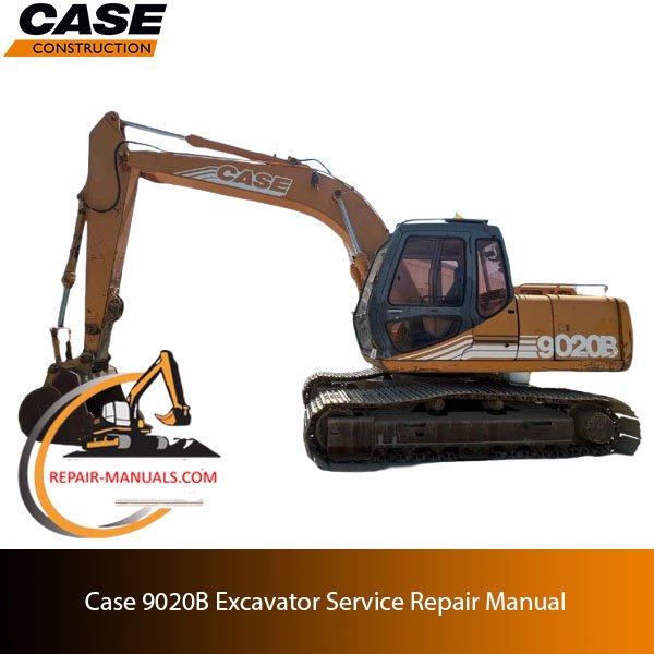Service repair manual cover for Case 9020B excavator