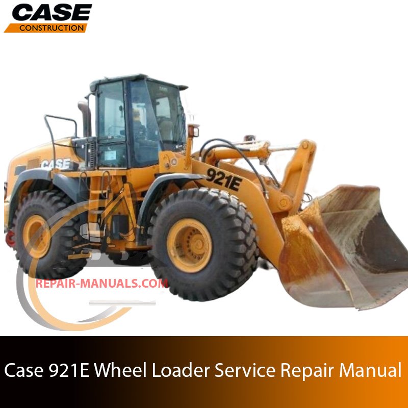 Service repair manual cover for Case 921E Wheel Loader