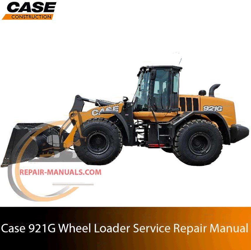 Service repair manual cover for case 921g wheel loader