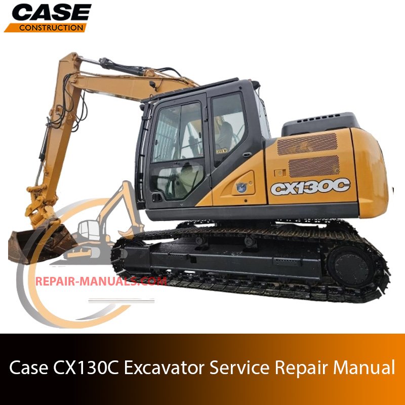 Service repair manual cover for case cx130c excavator