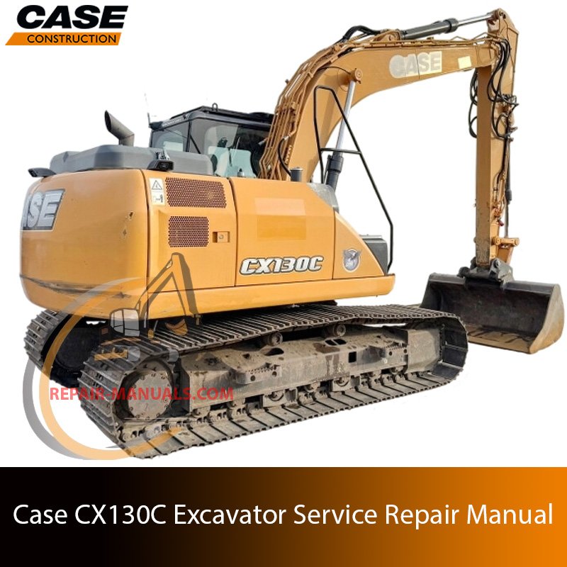 Service repair manual cover for case cx130c excavator
