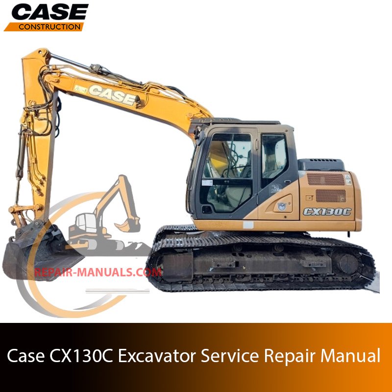 Cover of the service repair manual for case cx130c excavator