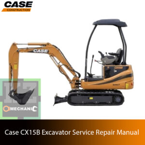 Service repair manual cover for Case cx15b excavator