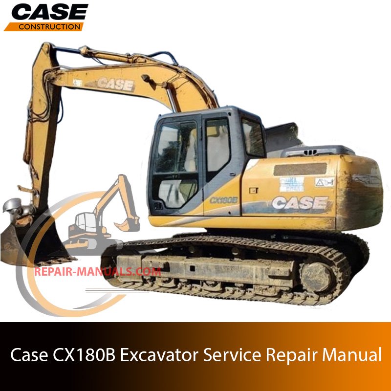 Cover of the service repair manual for Case CX180B Excavator