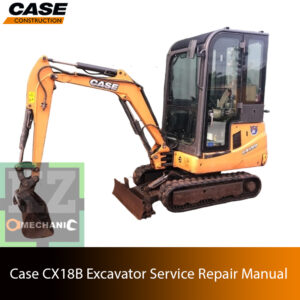 Service repair manual cover for Case cx18b excavator