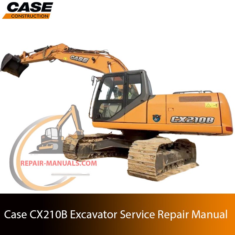 Service repair manual cover for case cx210b excavator
